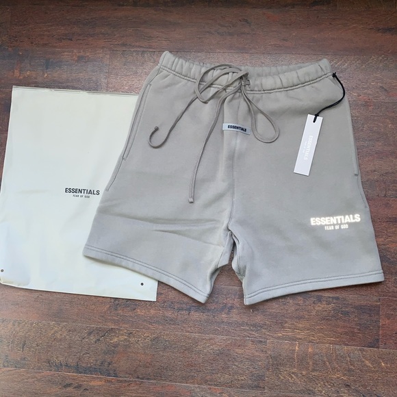 NWT Fear of God Essentials Cement Sweat Shorts - Picture 2 of 3